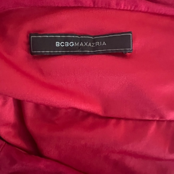 BCBG MaxAzria Ruched Red Bodycon Dress | SP - Picture 4 of 4